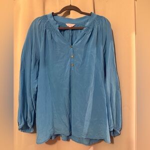 Lilly Pulitzer Blue Elsa Silk Top